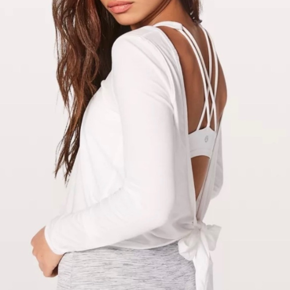 Lululemon White Wrap Shirt